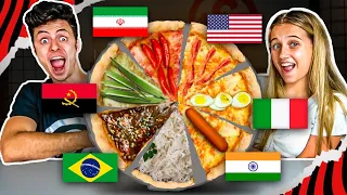 DESAFIO DA PIZZA DOS PAÍSES! CADA FATIA É DE UM PAÍS!