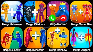 Halloween Merge Rainbow,Merge Blue Monster,Merge Monsters 100 Doors,Merge Monster Rainbow Friends