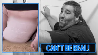 no TOILET for 2 years! no LOVING since 2006! Dan's 80-lb Testicles