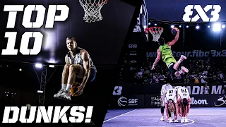 TOP 10 CRAZIEST DUNKS OF 2022 🍿 | FIBA 3x3