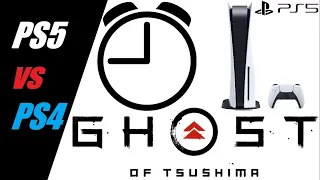 PS5 Load Time Comparison - Ghost of Tsushima (PS5 vs PS4)
