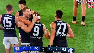 Last 41 seconds Carlton vs Western Bulldogs round 2 2022