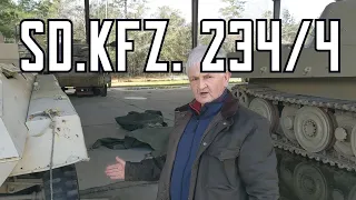 Hilary Doyle Shows the Sdkfz 234/4 German Armored Reconnaissance car at NACC Ft. Benning