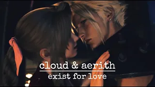 cloud & aerith | i feel like i exist for love