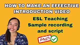 1 MINUTE SELF-INTRODUCTION VIDEO | Very Effective Tips and Sample Script by Tutor Jil