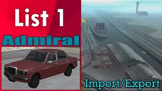 GTA San Andreas - Import/Export (List 1) - Admiral