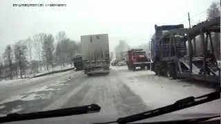 Авария 24.03.2013 на трассе М7 около г. Лакинск