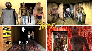 All DVloper Games in The Twins Atmosphere Full Gameplay | The Twins Vs Granny 1 2 3 Vs Slendrina X