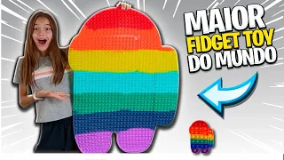 COMPREI O MAIOR FIDGTE TOY DO MUNDO! POP IT GIGANTE!!Igual o do Family fun 5!!