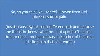 Pink Floyd -  Wish You Were Here (Lyrics Breakdown)