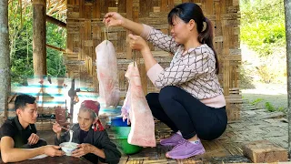 Harvest the core of wild plants - bring them to the market to sell | Triêu Thị Sểnh