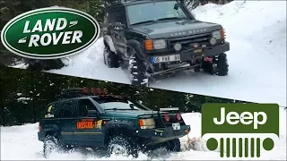 LAND ROVER DISCOVERY 2 V8 & JEEP GRAND CHEROKEE ZJ V8 | SNOW OFF ROAD