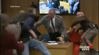 Second angle of victims' father lunging at Larry Nassar in court