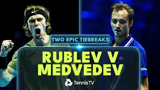 Andrey Rublev vs Daniil Medvedev: Every Point From Two EPIC Tiebreaks 🥵 | Nitto ATP Finals 2022