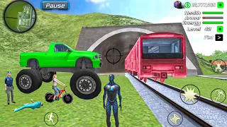 Black Hole Rope Hero Vice Vegas - Monster Truck at Train Station #23 - Android Gameplay