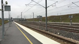 TGV arriving at Gare de Champagne Ardenne