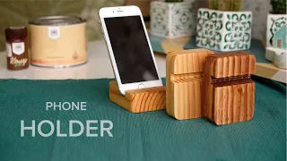 📌  How to made wooden cell phone stand / MAY DIY
