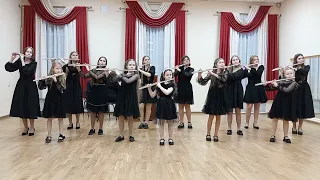 Образцовый коллектив ансамбль флейт Северные акварели И. Дунаевский Полька