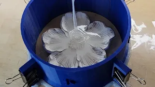 Making a huge flower silicone mold #shorts