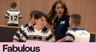 Watch the hilarious moment cheeky lad tickles Princess Kate during royal visit