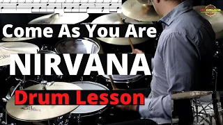 How to play Come As You Are by Nirvana on Drums - Drum Lesson