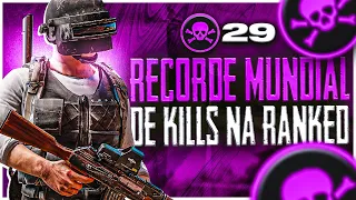 RECORDE MUNDIAL (29 KILLS) RANKED 😱 1-MAN-SQUAD | PUBG | FULL GAME