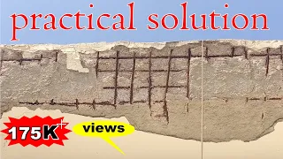 How to repair cracked concrete, spalled concrete, rusted bars. Easy, effective & practical solution