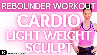 Rebounder Workout | Low Impact Cardio +Lightweight Sculpt + Core |Rebounder Workout For Weight Loss