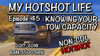 My Hotshot Life : Ep 45 Tow Capacity - NON CDL Hotshot - RAM 3500 SRW