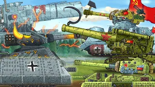 Our MONSTERS are defending the Soviet fortress! - Cartoons about tanks