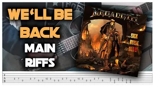 Megadeth - We'll Be Back (Main Riffs Guitar Tutorial +TABS)