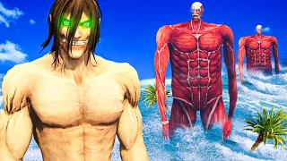 Attack Titan goes ALL OUT to stop the Rumbling in GTA 5