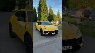 Brand new Lamborghini Urus Performante driving around and acceleration noise