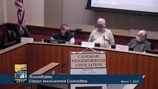 Citizen Involvement Committee  -  March 7, 2022