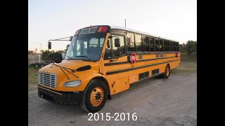 School buses I used to ride when I was in Elementary and 1 of them when I was in 7th grade