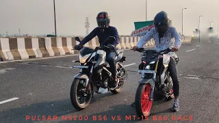 Pulsar ns200 Bs6 Vs Mt 15 bs6 Race