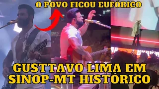 Gusttavo Lima em Sinop - MT subindo no palco e o público  eufórico (muita emoção)