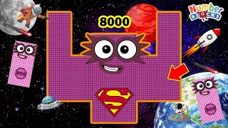 NUMBERBLOCKS PUZZLE Tetris Game 8000 ASMR Fanmade Animation / Satisfying Video Numberblocks Tetris