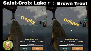 Fishing Planet, Saint-Croix Lake, Michigan, Brown Trout, Trophy & Unique