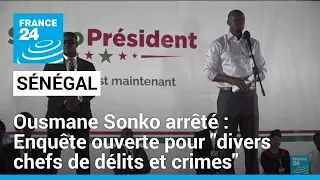 Arrestation d'Ousmane Sonko au Sénégal : enquête ouverte pour "divers chefs de délits et crimes"