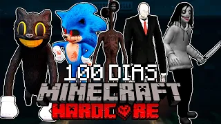 SOBREVIVI 100 dias en UN COLEGIO de CREEPYPASTAS en Minecraft HARDCORE y esto es lo que paso...