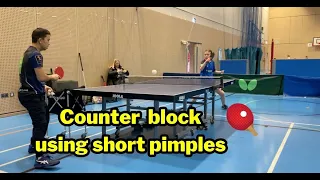 How to Counter topspin using short pimples?