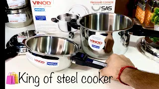 Vinod Triply Steel Cooker | Vinod Platinum Triply Steel cooker & Vinod Pressure Pan | Healthy cooker