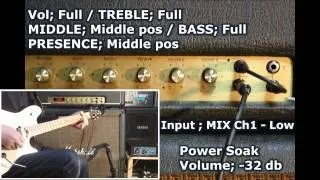 Marshall SUPER LEAD 100w Sound Check Using Tom Scholz's Power Soak vs POD HD