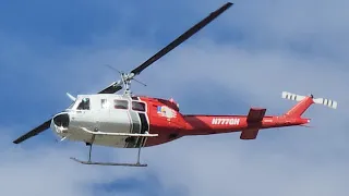 Bell UH-1 Huey landing at Meadows Field