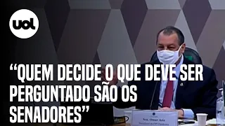 "Quem decide o que deve ser perguntado são os senadores", diz presidente da CPI a Pazuello