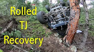 Colorado 4x4 Rescue and Recovery - Smashed Jeep TJ Rollover