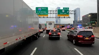 Driving Thru from NJ New Jersey to Manhattan NYC New York City GW George Washington BRIDGE (09-2021)