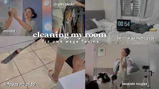 cleaning my room - fiz uma mega faxina no meu quarto🪣🧺