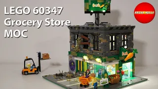 LEGO 60347 Grocery Store - MOC / MOD - Modular Building with LED lights